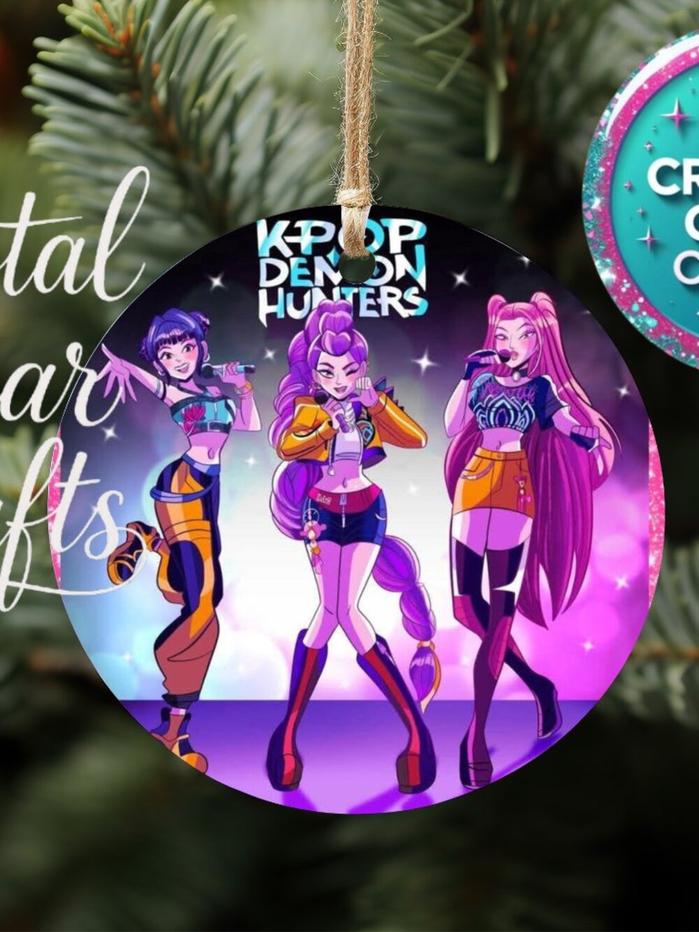Kpop Demon Hunters 3" Wood Ornament